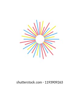 fireworks colored icon. Element of colored fireworks party icon for mobile concept and web apps. Colored fireworks icon can be used for web and mobile