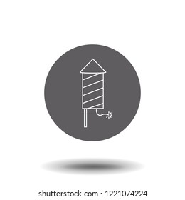Fireworks concept line icon. Linear Fireworks concept outline symbol design. This simple element illustration can be used for web and mobile.