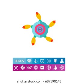 Fireworks concept vector icon