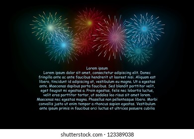 fireworks for congratulations. vector eps10