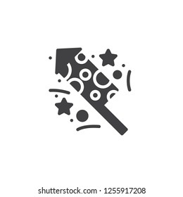 Fireworks cracker vector icon. filled flat sign for mobile concept and web design. Rocket fireworks simple solid icon. Symbol, logo illustration. Pixel perfect vector graphics