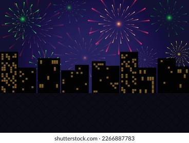 fireworks in the dark night