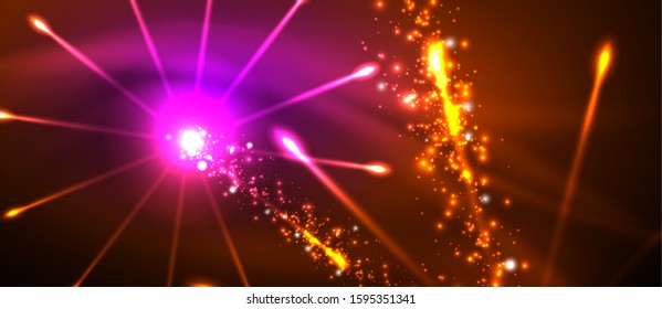 Fireworks dark night background for celebration design. Blue abstract background. Birthday party. Festive art background. Space background. Night party. Anniversary, birthday. Christmas eve.