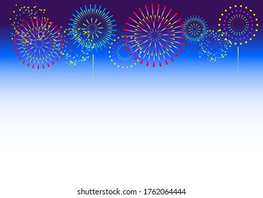 fireworks and dark sky background vector illustration