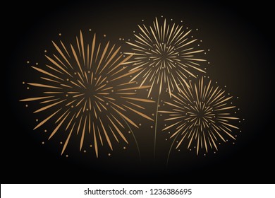 fireworks in the dark sky vector illustration EPS10
