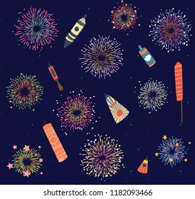 fireworks design element