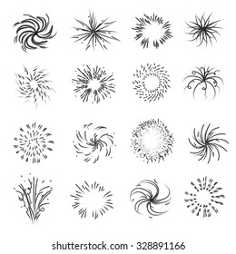 Fireworks design vector on white background