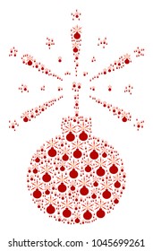 Fireworks Detonator pattern created in the group of fireworks detonator design elements. Vector iconized collage created with simple elements.