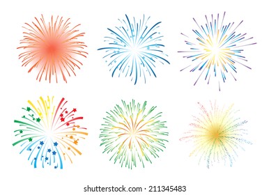 Fireworks Display Celebration Vector Illustration