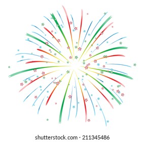 Fireworks display celebration vector illustration