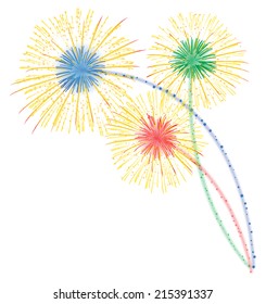 Fireworks display celebration vector illustration