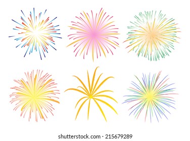 Fireworks display celebration vector illustration