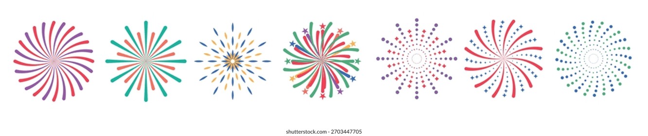 Feuerwerk Anzeige Feier Vektorgrafik
