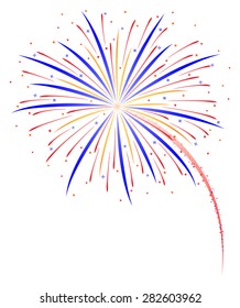 Fireworks display celebration vector illustration