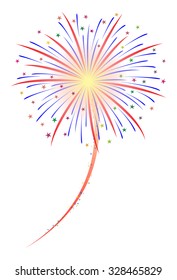 Fireworks display celebration vector illustration
