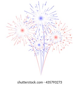 Fireworks display celebration vector illustration
