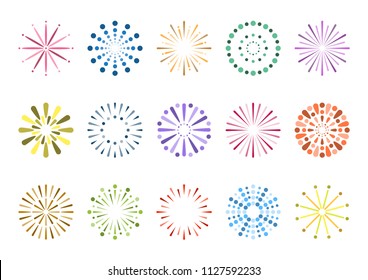 Fireworks display icons