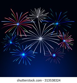 Fireworks Display for New year and all celebration vector illustration