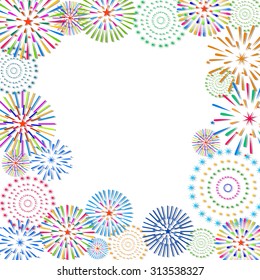 Fireworks Display for New year and all celebration vector illustration