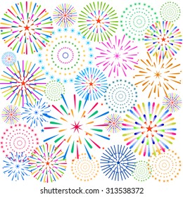 Fireworks Display for New year and all celebration vector illustration