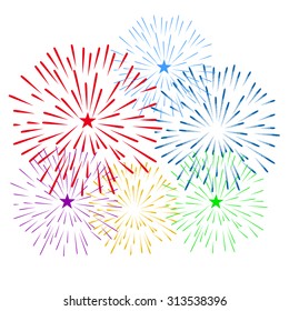Fireworks Display for New year and all celebration vector illustration