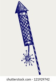 Fireworks. Doodle style
