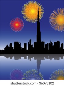 fireworks in dubai