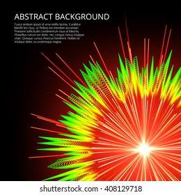 Fireworks equalizer vector on black background