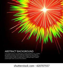 Fireworks equalizer vector on black background