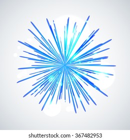 Fireworks explode. Vector Illustration