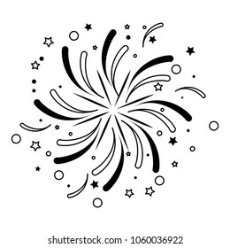 Fireworks exploding isolated