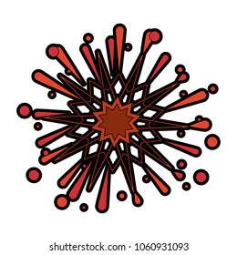 Fireworks exploding isolated