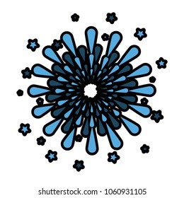 Fireworks exploding isolated