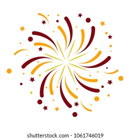 Fireworks exploding isolated