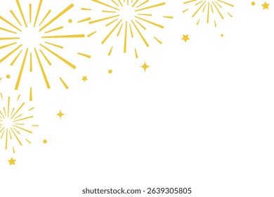 Fireworks explosion background in flat style