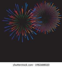 fireworks Explosion background . Vector Illustration . Starburst
 round Logo . Circular Design element . Abstract Geometric star rays . Sunburst .