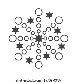 fireworks explosion circular splash with stars vector illustration design