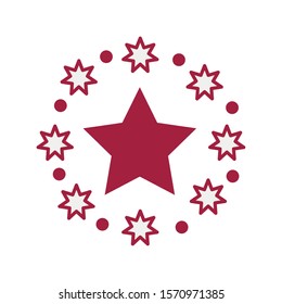 fireworks explosion circular splash with stars vector illustration design