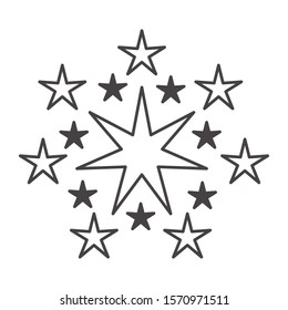 fireworks explosion circular splash with stars vector illustration design