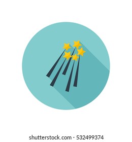 Fireworks explosion color icon. Flat design for web and mobile