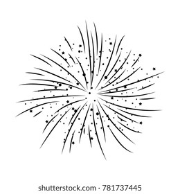 fireworks explosion decorative frame