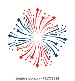 fireworks explosion decorative frame