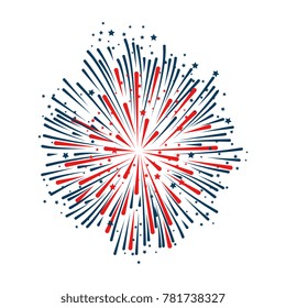 fireworks explosion decorative frame