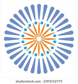 Fireworks explosion icon vector design, firecracker explosion rays, blooming flowers