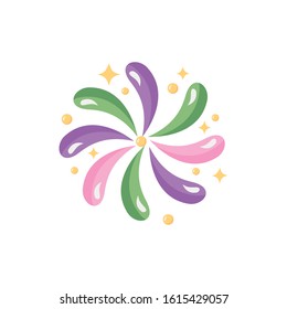 fireworks explosion party isolated icon vector illustration design