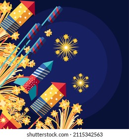 fireworks explosion sparkles festive concept