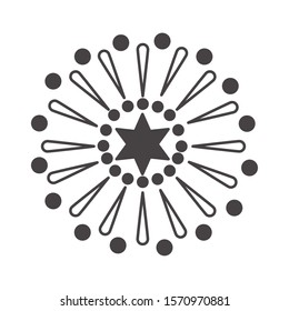 fireworks explosion splash isolated icon vector illustration design