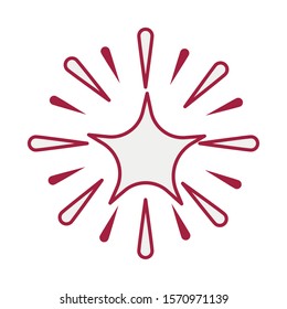 fireworks explosion splash isolated icon vector illustration design