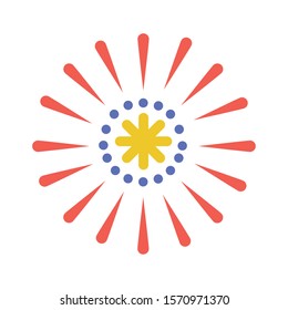 fireworks explosion splash isolated icon vector illustration design