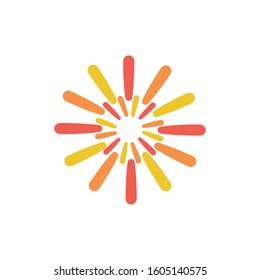 fireworks explosion splash isolated icon vector illustration design